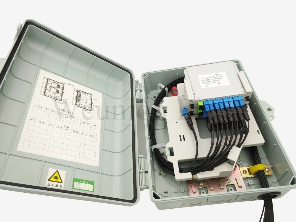 Распределительная коробка из оптического волокна ODB с 1*8 PlC сплиттер и лоток для