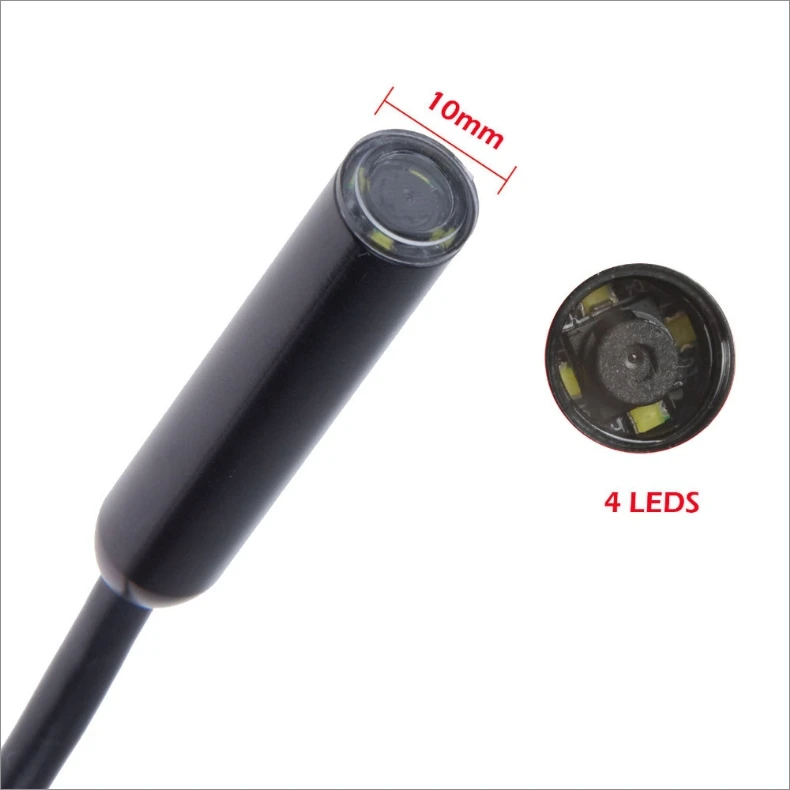 5m USB 4 LED Waterproof Borescope Endoscope Inspection Snake Tube Camera 10mm lens mini computer camera | Безопасность и защита