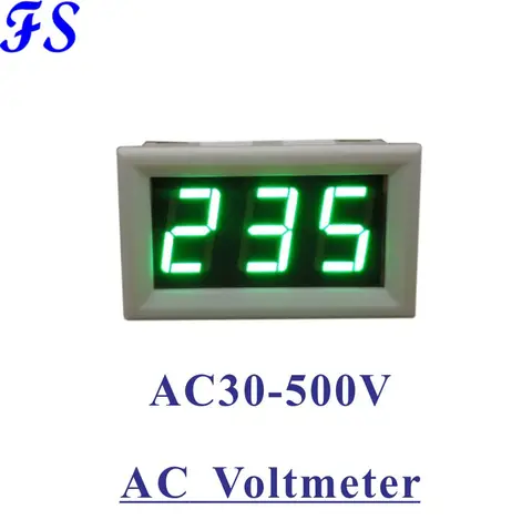 Тестер индикатора напряжения переменного тока 30-500 В измеритель напряжения светодиодный цифровой измеритель напряжения панельный двухпроводной вольтметр тестер напряжения переменного тока Вольтметр