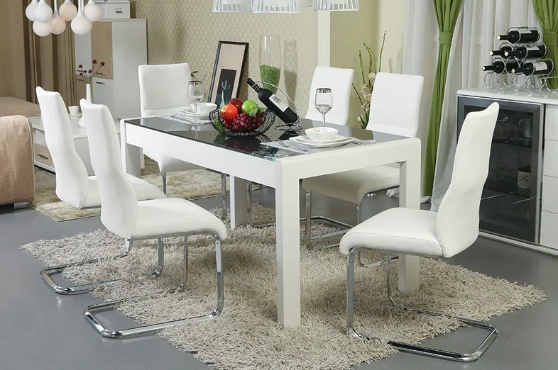 2015 новое поступление современные стулья для столовой мебель зеленые кожаные