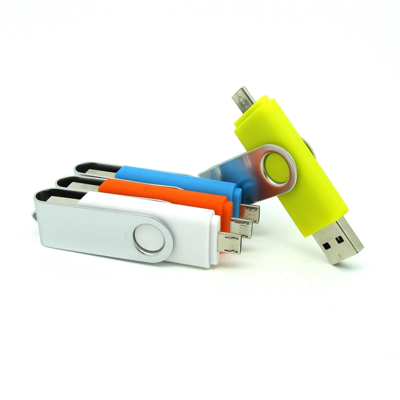Вращение OTG USB флэш накопитель розовый/синий/зеленый Флеш карта памяти TF с