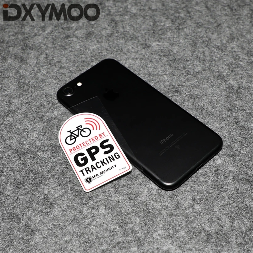 Наклейка на мотоцикл защищенный GPS-трекером предупреждающий для автомобильного