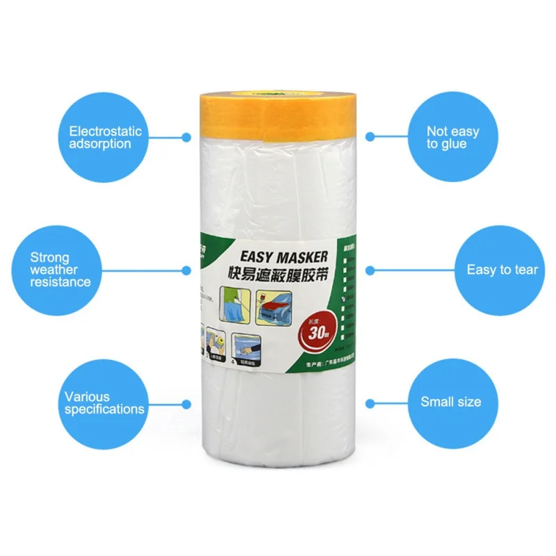 Прямая поставка предварительно приклеенная пластиковая ткань Защитная пленка