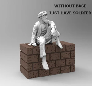 Игрушечная модель из смолы, сидящая без стены в старом афганском стиле, миниатюрная фигурка из смолы, без сборки, Неокрашенная, 135