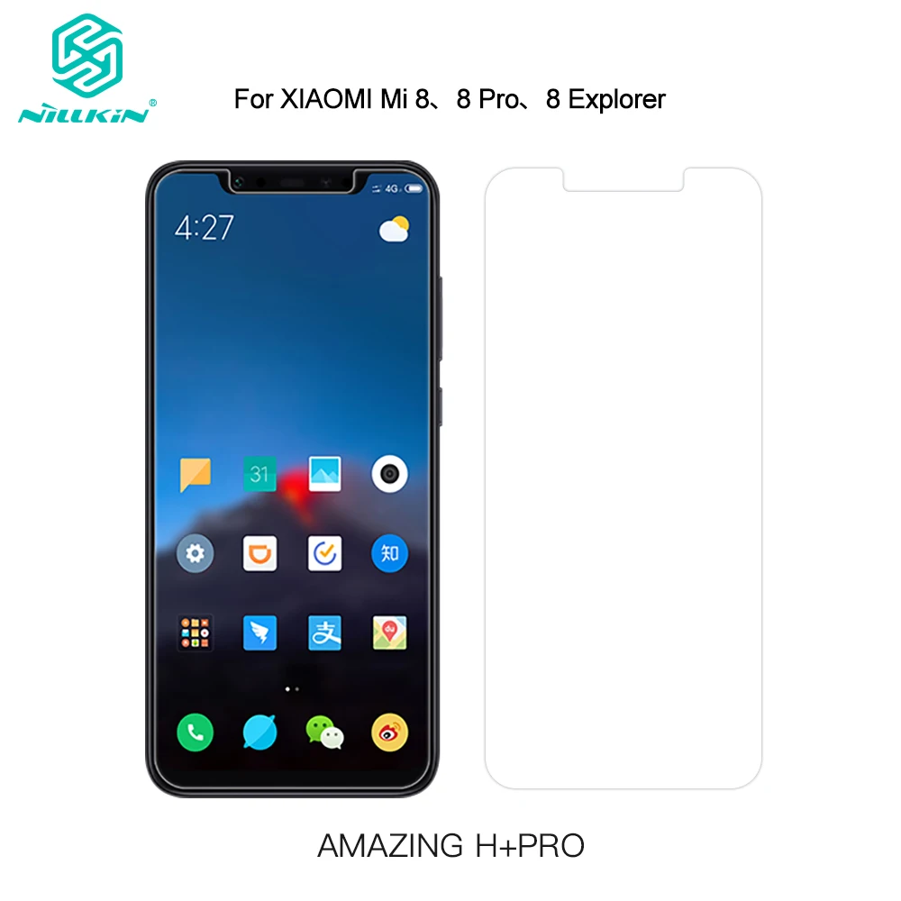 Nillkin закаленное стекло для Xiaomi Mi 8 Защитная пленка для Xiaomi Mi 8/8 Pro/8 Explorer защитная пленка H+ PRO 9H твердость