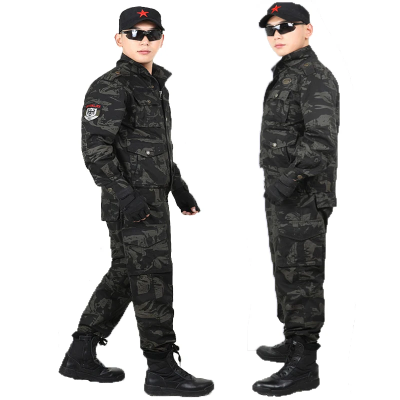 Мужская одежда для охоты камуфляжные костюмы куртка штаны армейские военные