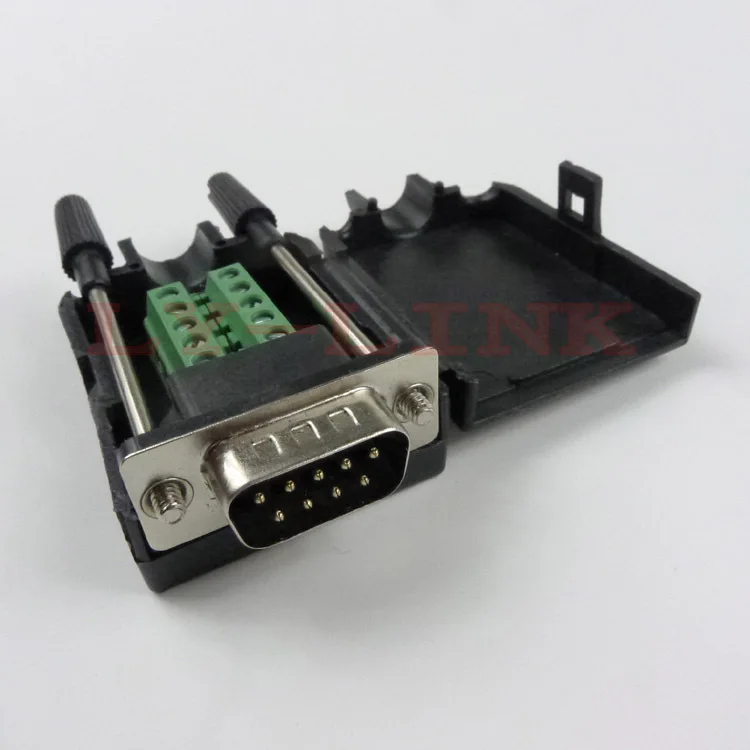 Новый syle DB9 COM порт RS232 Штекерный Соединитель с задним боковым винтовым