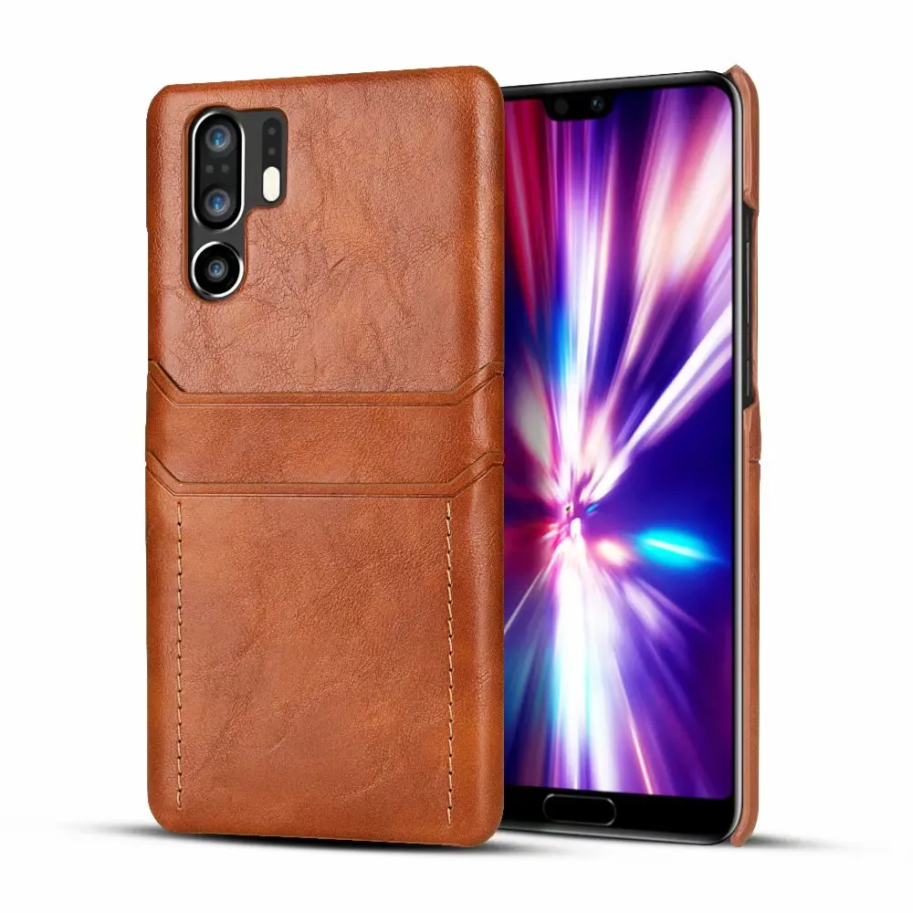 Роскошный кожаный чехол для Huawei P30 Pro с 2 слотами карт матовый накладка P 30Pro P30pro