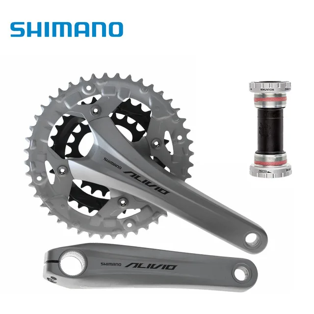 Shimano ALIVIO FC-T4060 шатуны 3*9s 27S mtb велосипед Звездочка T4060 - Цвет: 2