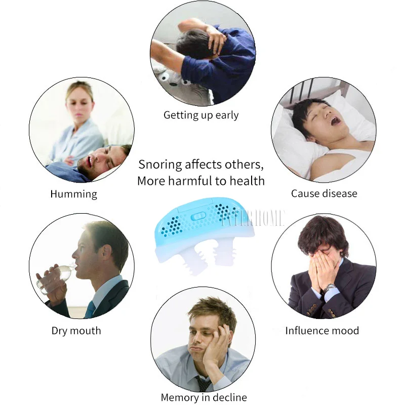 Электрический силиконовый дыхательный аппарат против храпа защита от сон