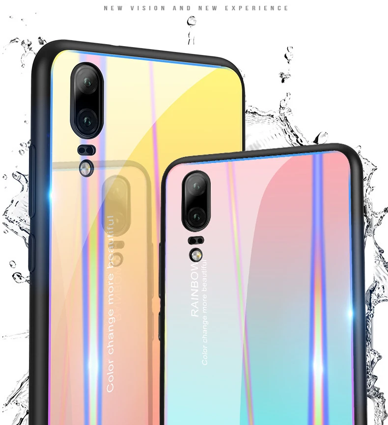 Лазерный БЛЕСК закаленное стекло Крышка для Vivo NEX A S чехол градиентной расцветки
