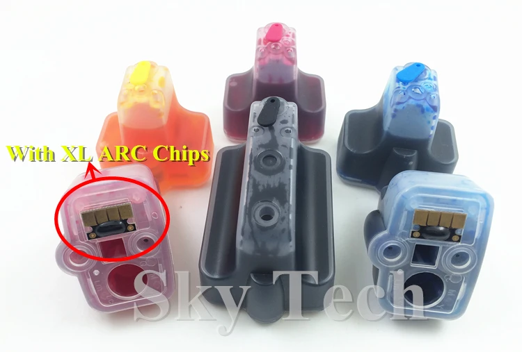 6PK полный чернильный многоразовый картридж костюм для hp177 HP 177XL hp 3210 8230 8238 8250 C5140 D7155
