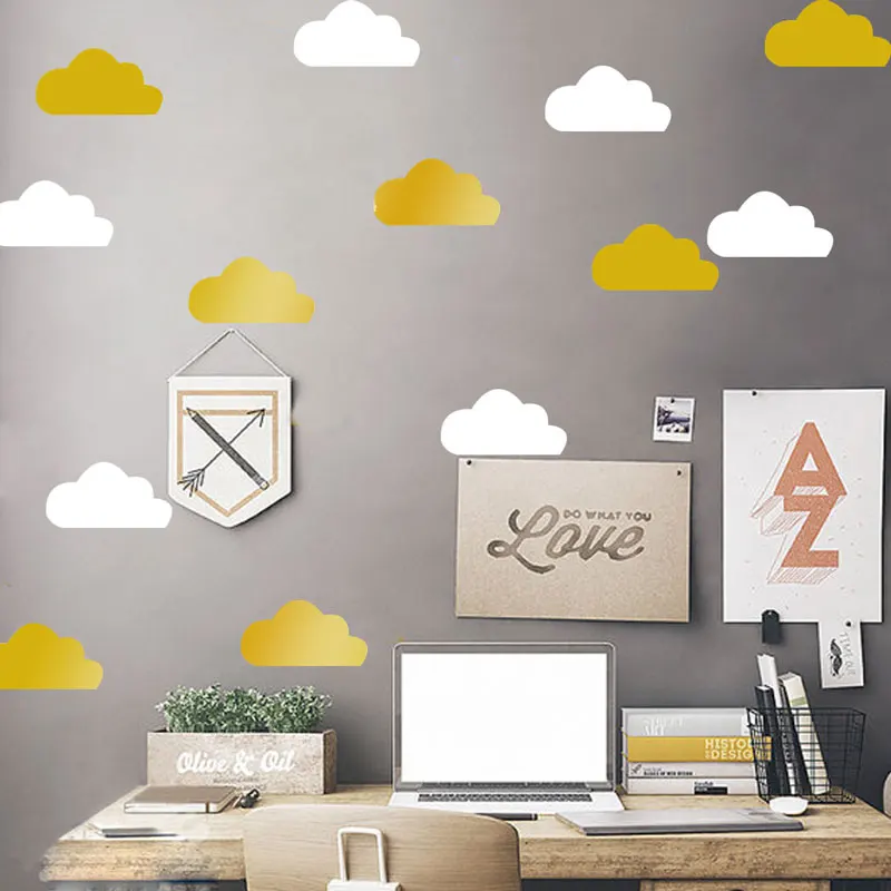 Наклейки на стену в виде маленького облака наклейка сделай сам украшение для