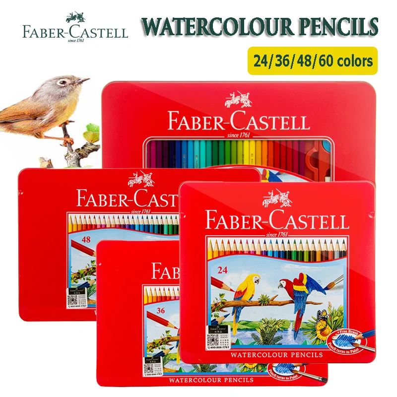 Faber Castell  Watercolor Pencil 12/24/48/60/72 Tin Set Lapi