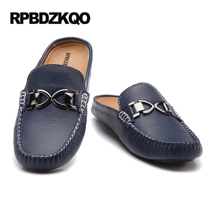 комфорт мулы Мужская обувь повседневная мода Половина черное и белое пэчворк