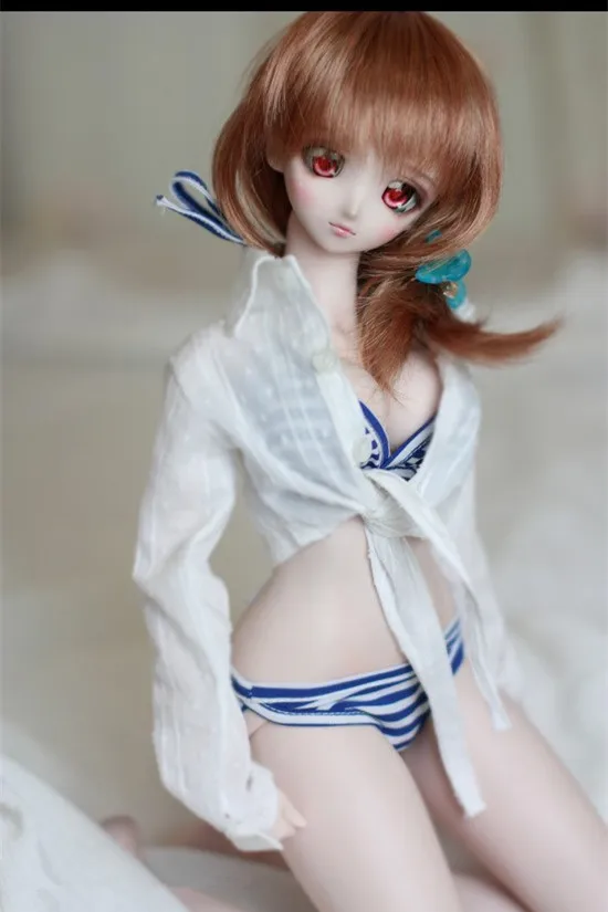 BJD кукла сексуальная белая высокая талия рубашка для 1/4 1/3 SD16 DD DY кукольная одежда
