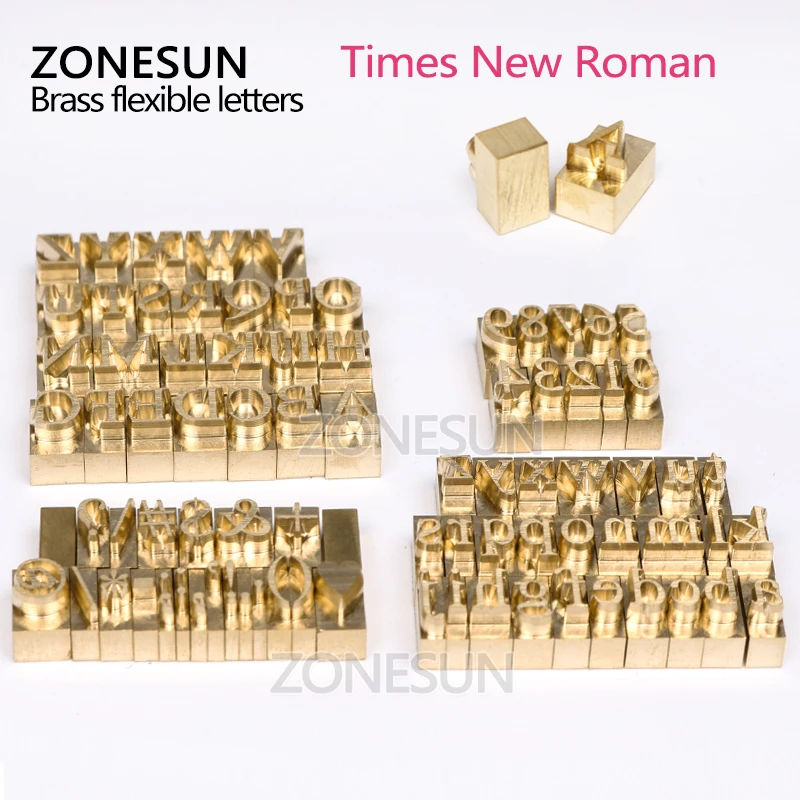ZONESUN латунная буква гравировальная форма с ЧПУ Штамповка горячей фольгой цифра