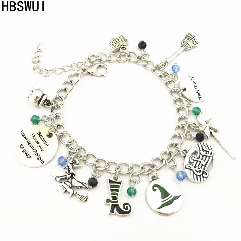 

Broadway Wicked Charm Bracelet Classic Anime TV Movie High Quality Fashion Metal Jewelry Cosplay Gifts for Woman Girl Men