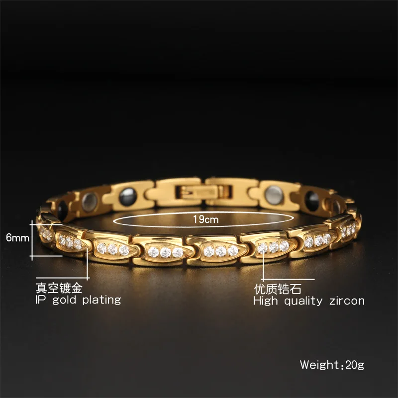 

Bracelet Female Health Fashion Ceramics Magnetic Therapy Ladies Charm Bracelets & Bangle Germanium Jewelry for Women
