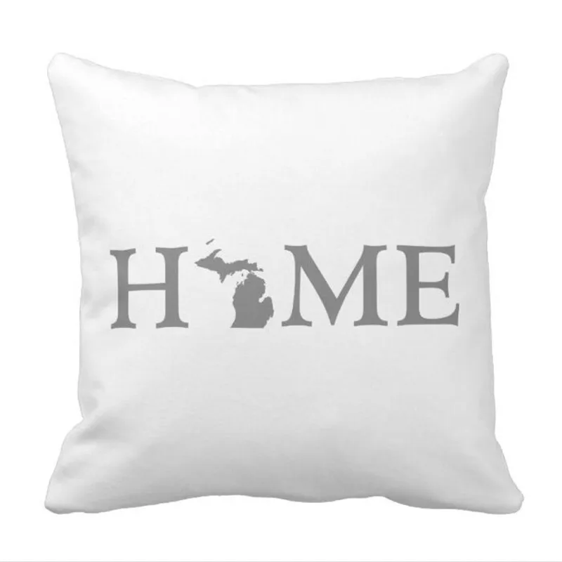 Персонализированный Чехол из искусственного льна с изображением подушки штата