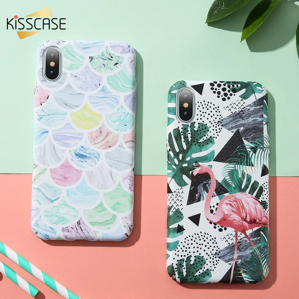 KISSCASE Hard PC Floral Case For iPhone X XS Max XR 6 6S 7 8 Plus Flower Patterned Phone Back Covers Capinhas |