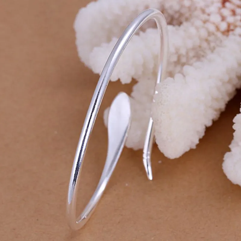 Модные ювелирные изделия из серебра 925 пробы покрытые серебром браслет-змея