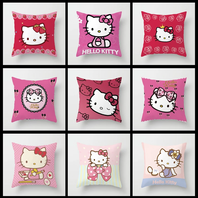 27 стилей 40*40 см 3D hello kitty Подушка KT кошка подушка Забавный розовый Кот детский