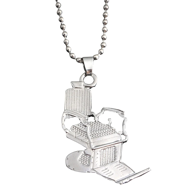 N460-2 Модные инструменты для парикмахерской в стиле хип-хоп, ожерелье с золотым кулоном, ножницы-бритва, триколор, колонна, колье для женщин и мужчин, ювелирные изделия - Окраска металла: N460-2