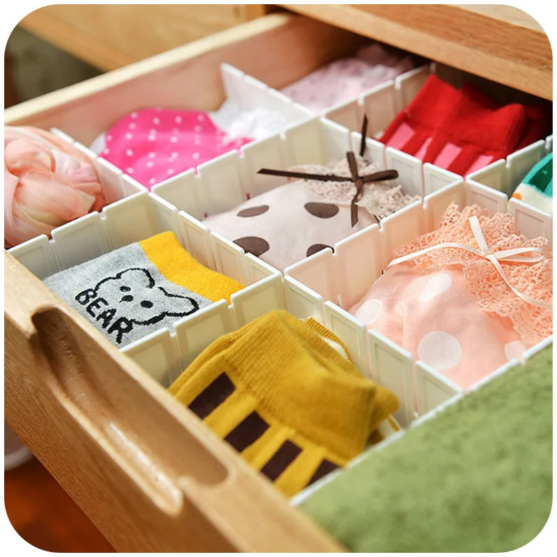 1 комплект! Пластиковый разделитель для нижнего белья сделай сам|drawer divider|grid drawer