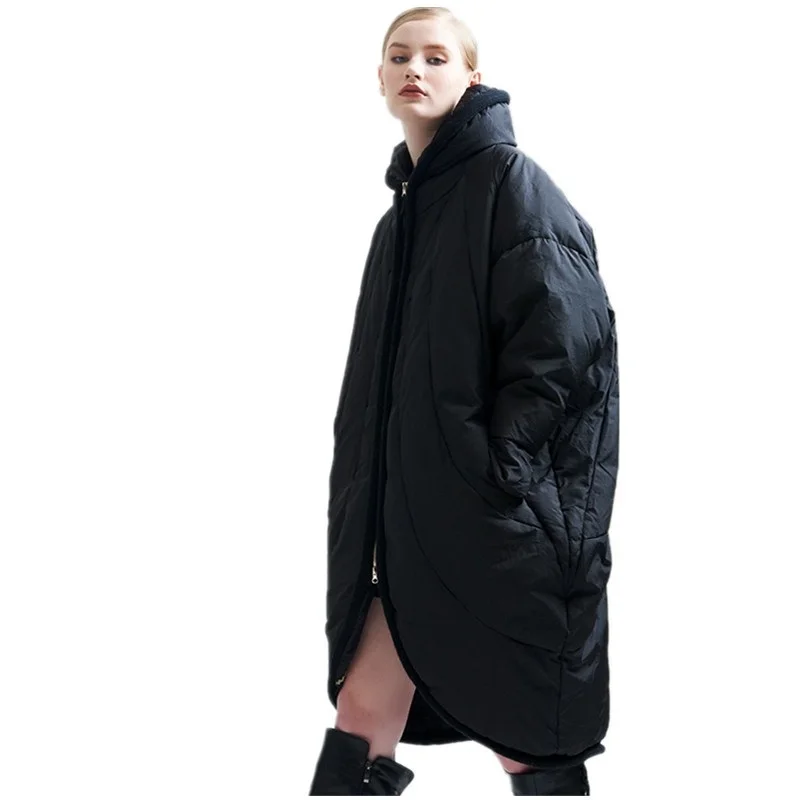 Пуховик женский зимний свободный плотный | Женская одежда