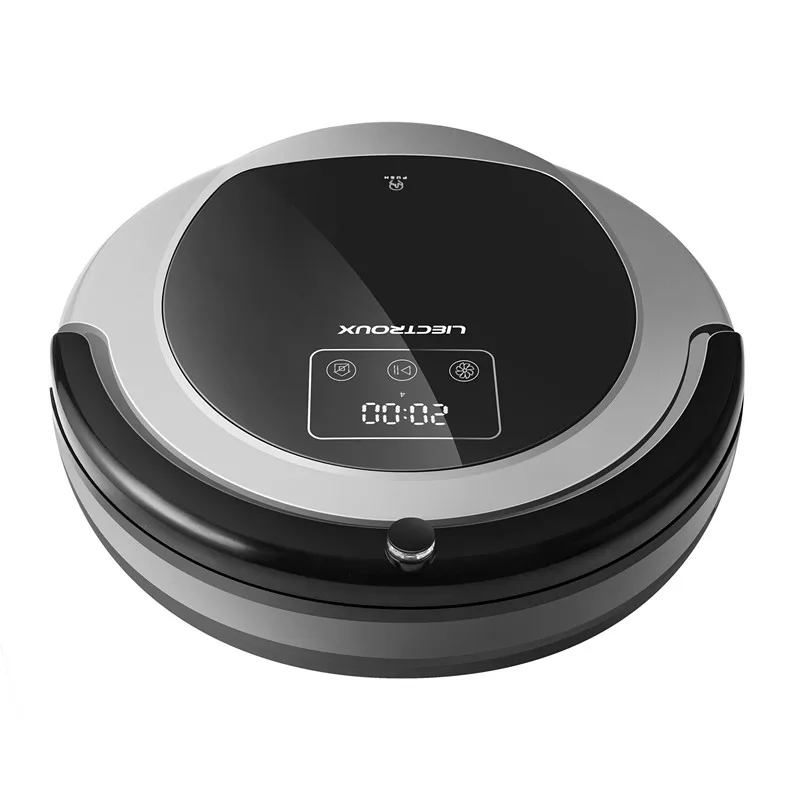 Sliver plus Black LIECTROUX B6009 Робот Пылесос wifi гироскоп Навигация картография влажная и сухая уборка виртуальная стена батарея литиевая,с танком для воды сенсорный фильтр HEPA,моющий,авто подзарядка для дома щетка колесо - Цвет: Sliver plus Black