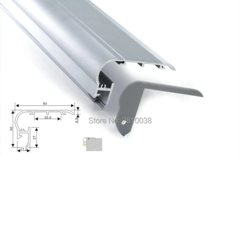 

50 X 1M Sets/Lot stair step aluminum led channel and stairway alu profile light for home step ladder lamps