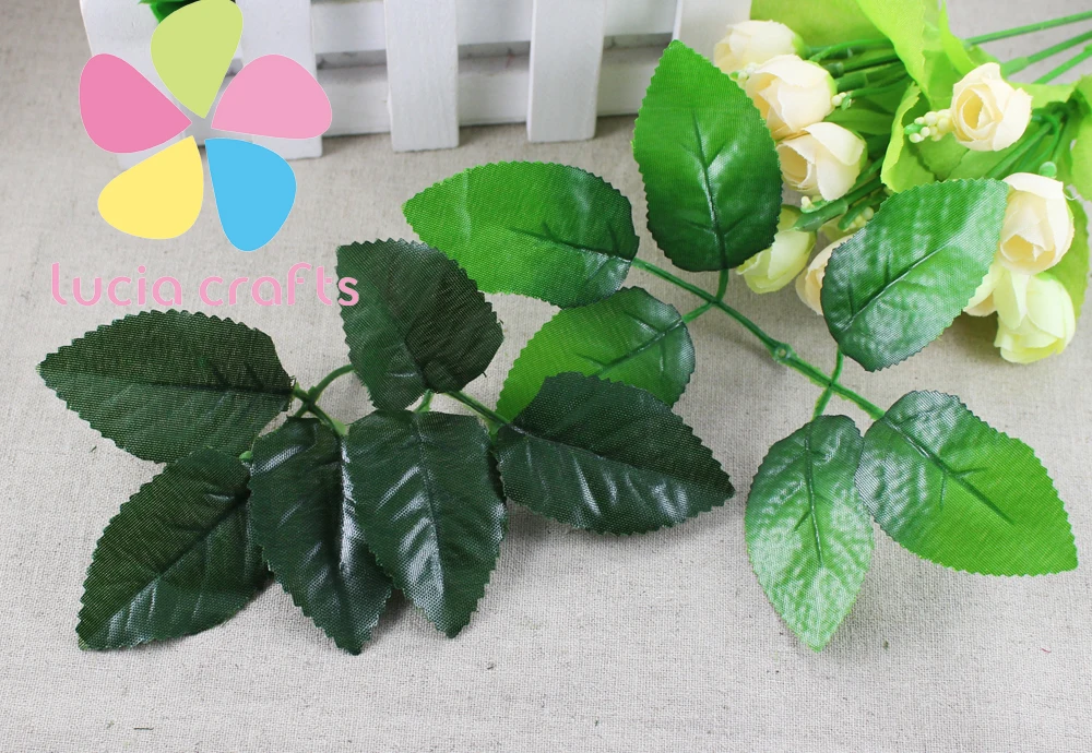 Распродажа! 6 шт./12 шт./48 шт. искусственные листья розы листья DIY чулок цветы материал A0908