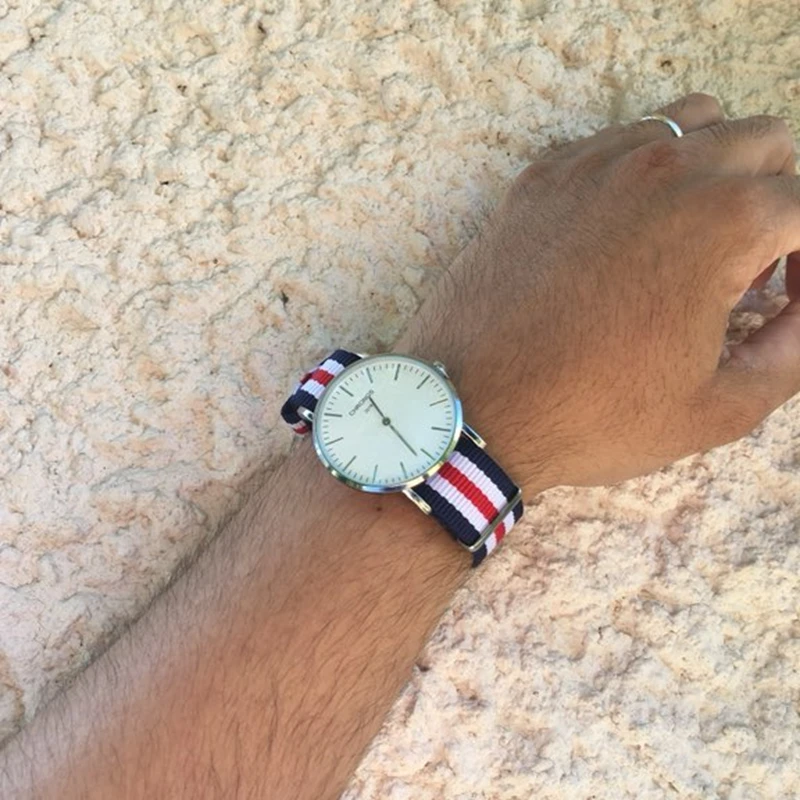 Новые часы CHRONOS ультра тонкие кварцевые наручные часы с простой нейлоновой лентой модные ручные часы для мужчин женщин Relogio Masculino