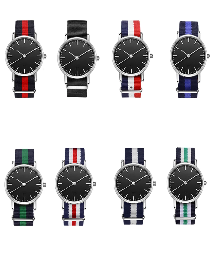 Новые модные высококачественные роскошные Брендовые женские часы 36 мм нейлон