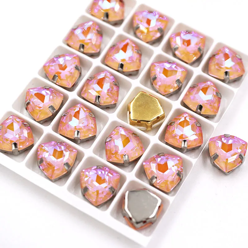 Новинка 12 мм толстая треугольная форма водяное красное мокко ФЛУОРЕСЦЕНТНОЕ