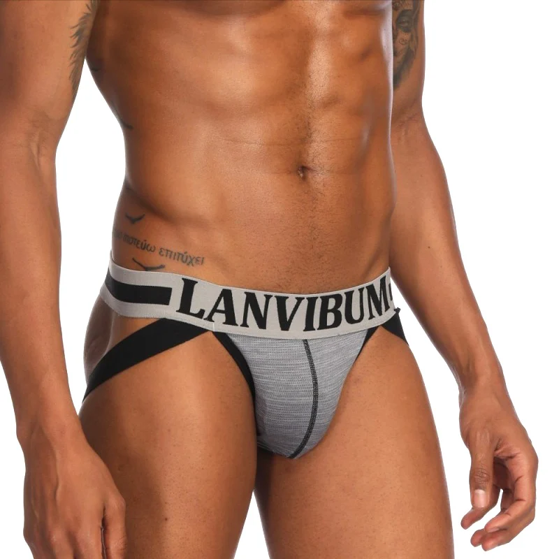 Men Low Waist G-string Lifting Hips Double Thongs Elastic Breathable Panties QL Sale |