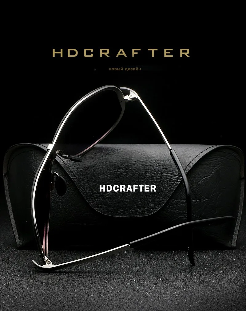 Распродажа HDCRAFTER без оправы Для Мужчин's-поляризованные очки UV400 объектив солнцезащитные очки мужской Eyewears аксессуары для Для мужчин