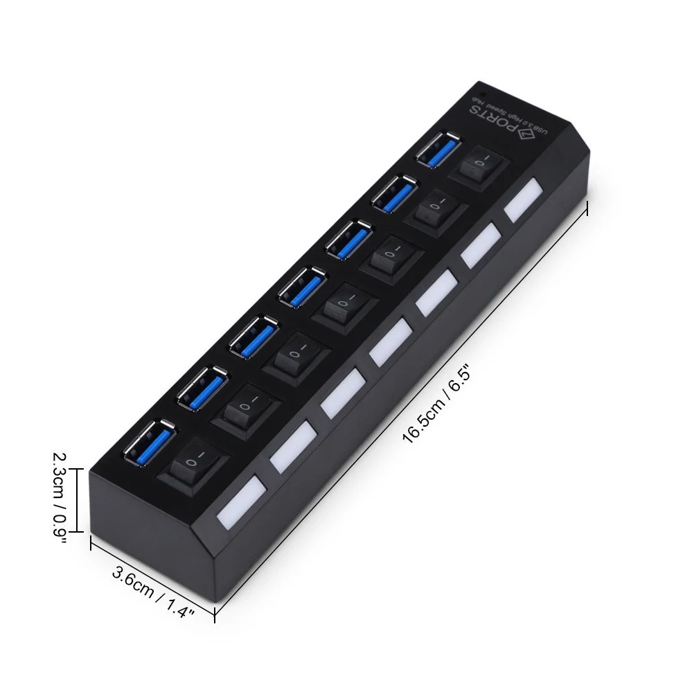 USB концентратор Micro usb хаб 2 0/3 0 с 7 портами высокоскоростной Hab выключателем