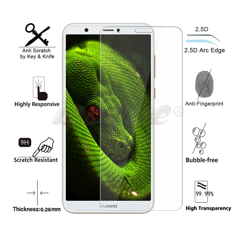 Закаленное стекло Icoque 9H 2.5D для Huawei P Smart Защитное телефона Psmart защита экрана|glass for
