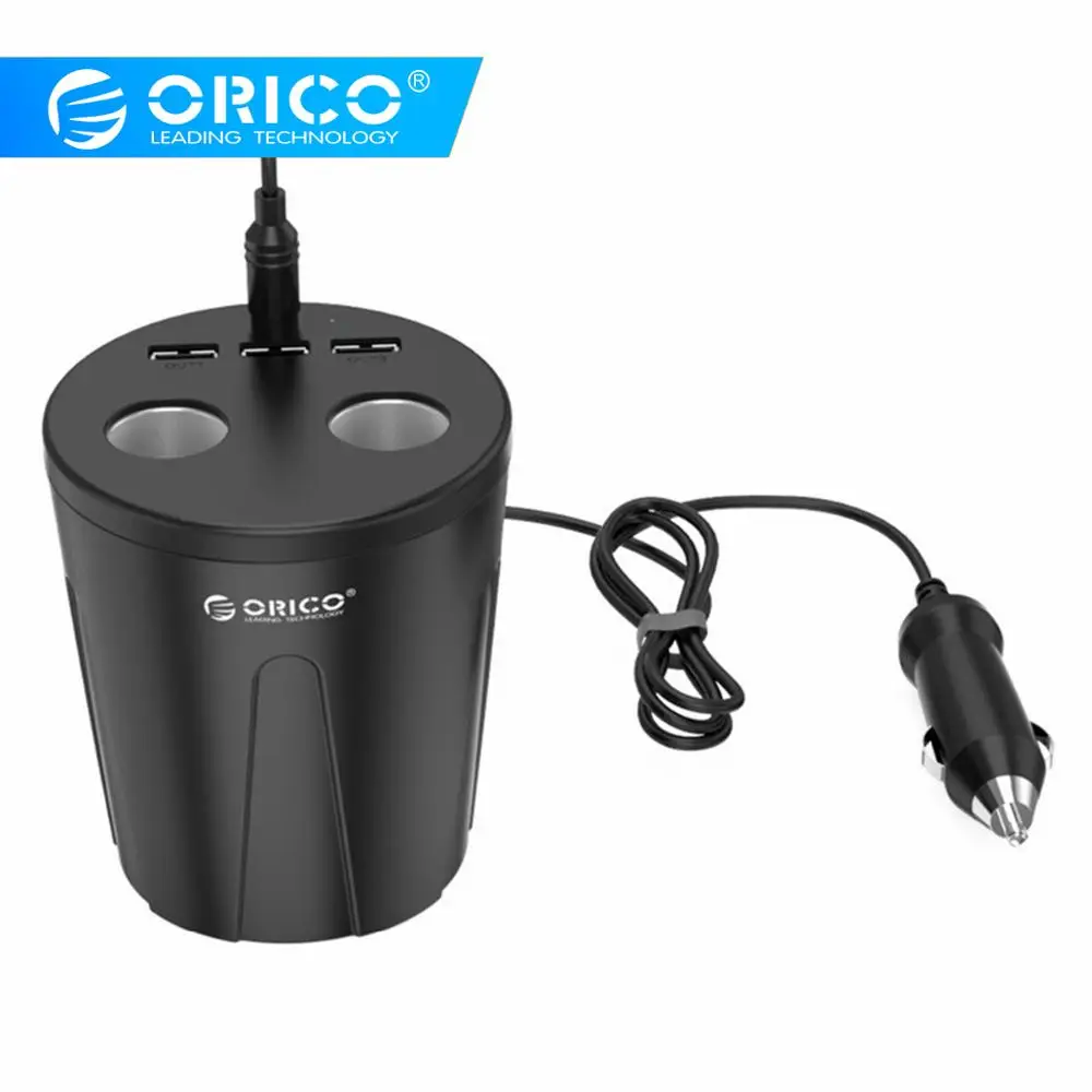 Автомобильное зарядное устройство ORICO 3 порта USB 5V2.4A для телефона держатель