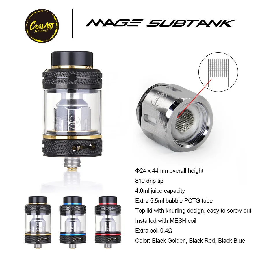 3 шт./компл. оригинальный coilart маг испаритель subtank комплект 0.2ohm 0.4ohm танк