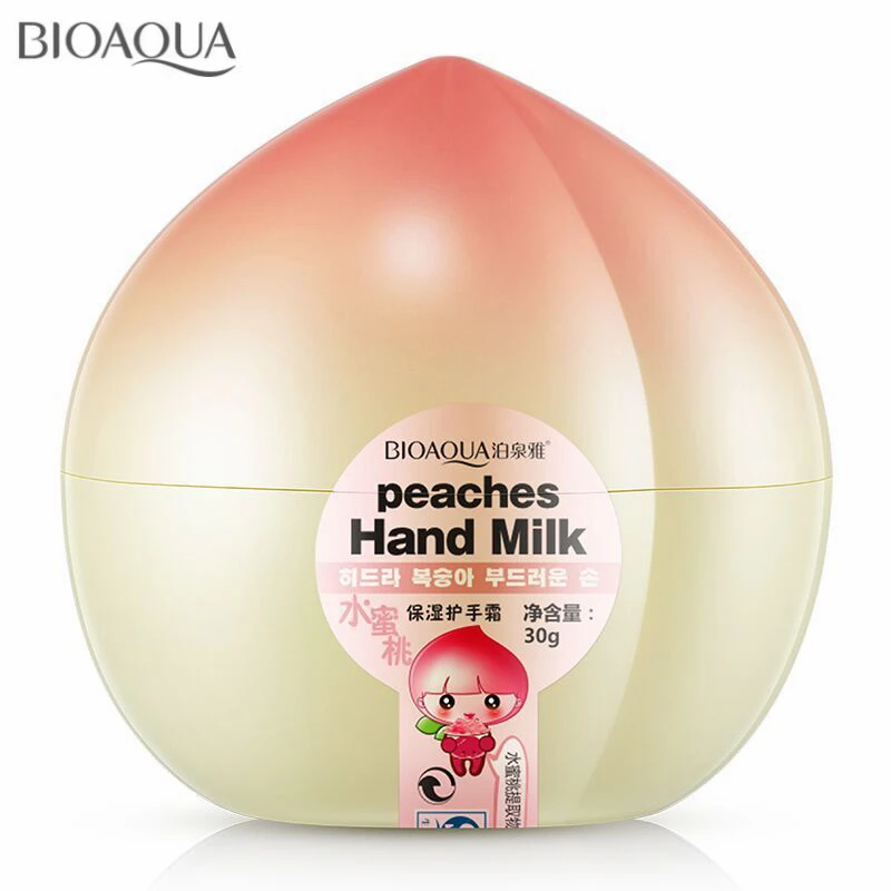 50pcs BIOAQUA Peach Lotion Mini Hand Cream Skin Whitening Skin Cream Hand Care Vitaminas Moisturizing Anti-wrinkle Handcreme