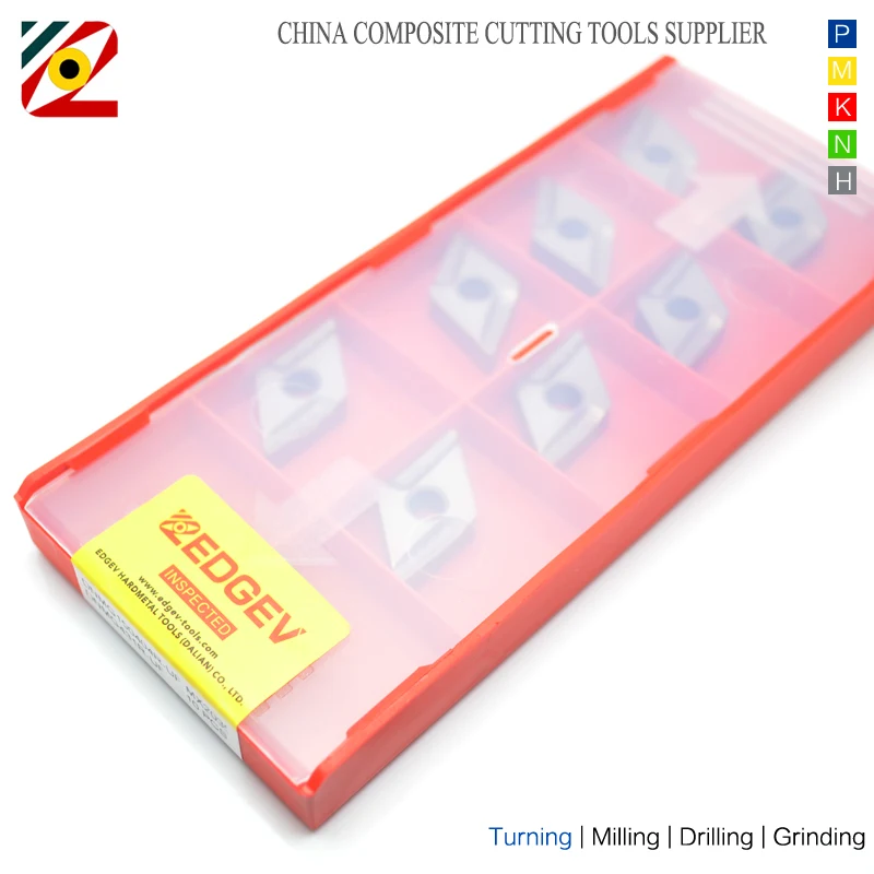 EDGEV 10 шт. Cermet Insert DNMG150404 DNMG150408 R/L токарный станок с ЧПУ резец Индексируемые