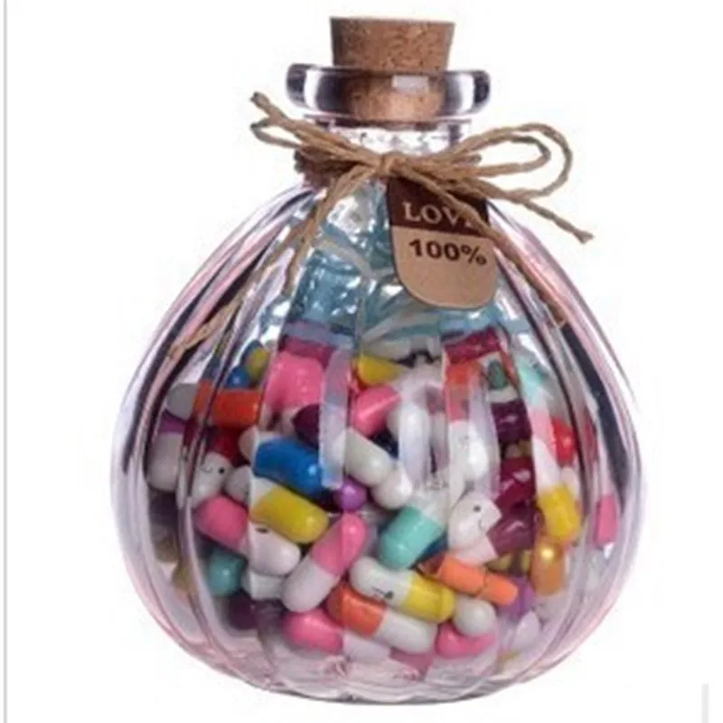 Декоративные красочные пустые капсулы твердые желатиновые для влюбленных 200 шт.