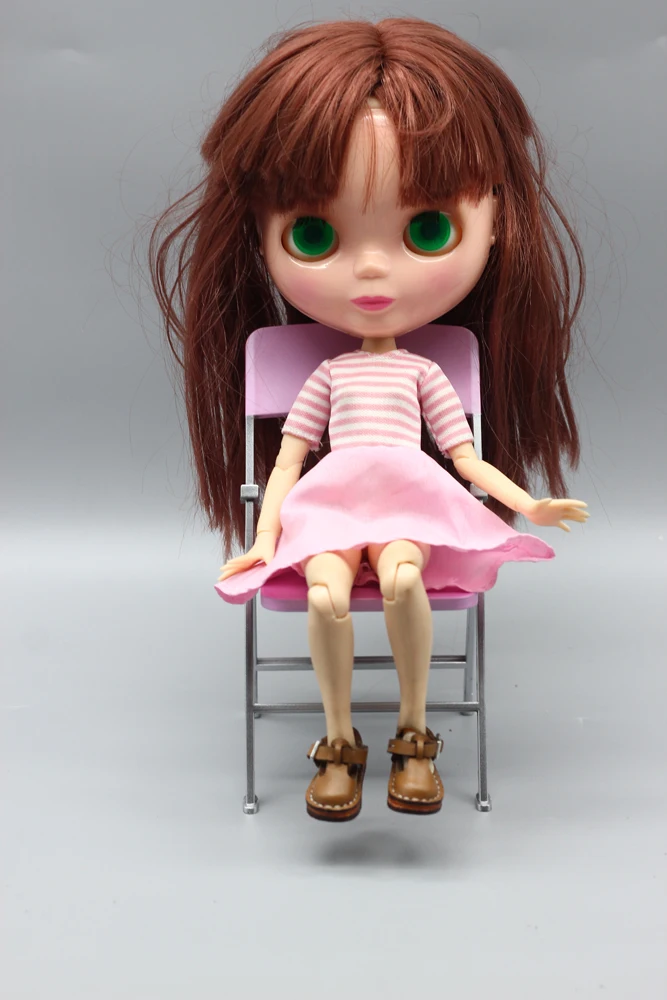 1 пара 3,7*1,6 см кукольная обувь для суставов 1/6 blyth кукла, как подходит 1/8 BJD куклы кожаные мини обувь аксессуары игрушки
