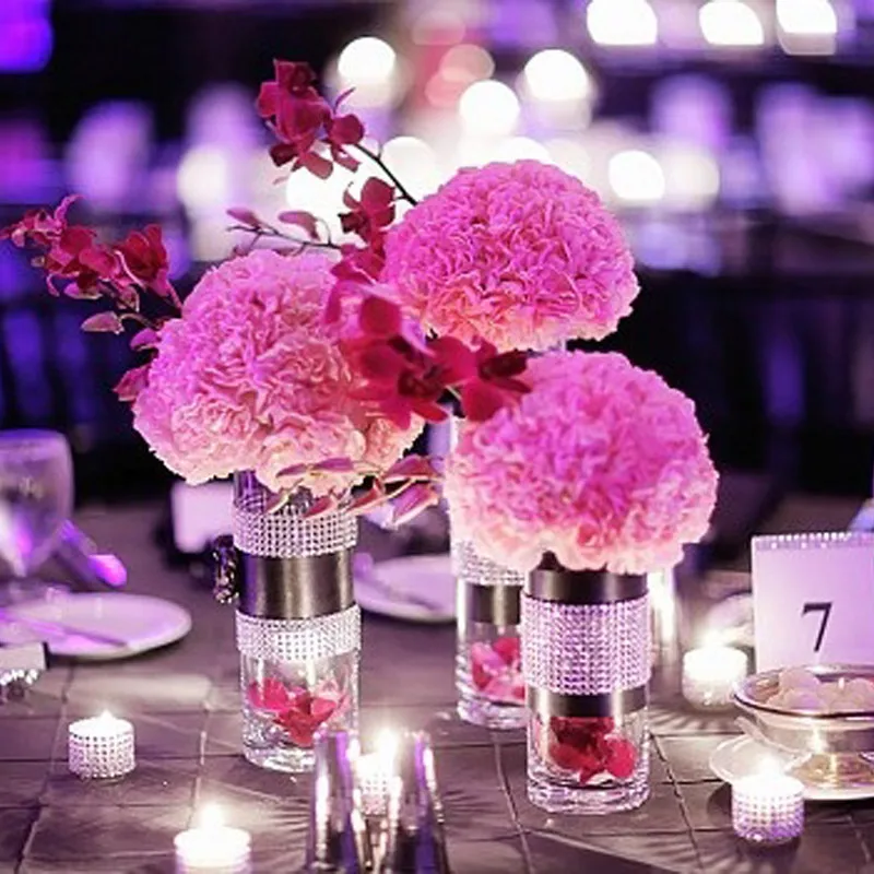 90 см Хрустальная блестящая Алмазная сетчатая лента Серебряная рулонная со