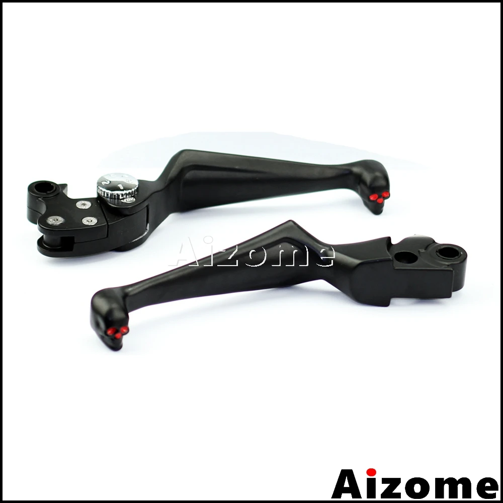 

Motorcycle Adjustable Clutch Levers Skull Levers For Harley Sportster 1996-2003 Touring Road King 96-07 Softail Dyna 96-2013