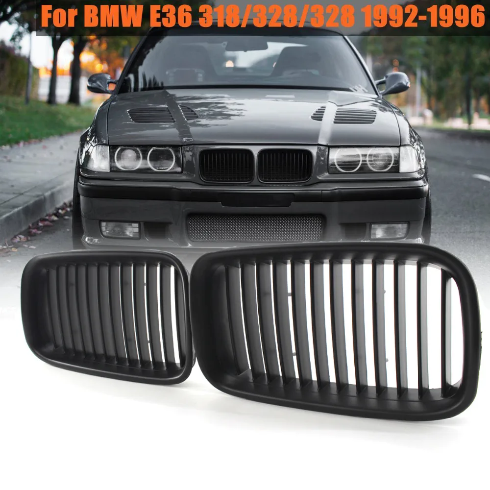 Для 1992 1996 BMW E36 318i 325i спереди матовый черный почек Спорт капот решетка