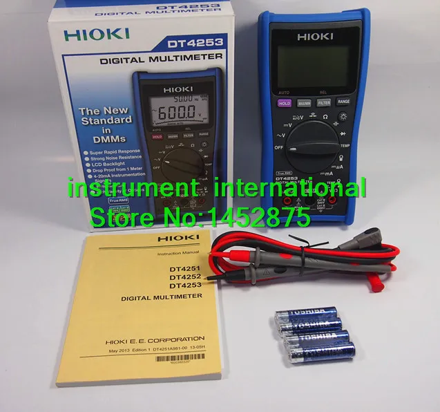 Цифровой мультиметр HIOKI DT4253 дисплей 6000 отсчетов функция фильтра нижних частот